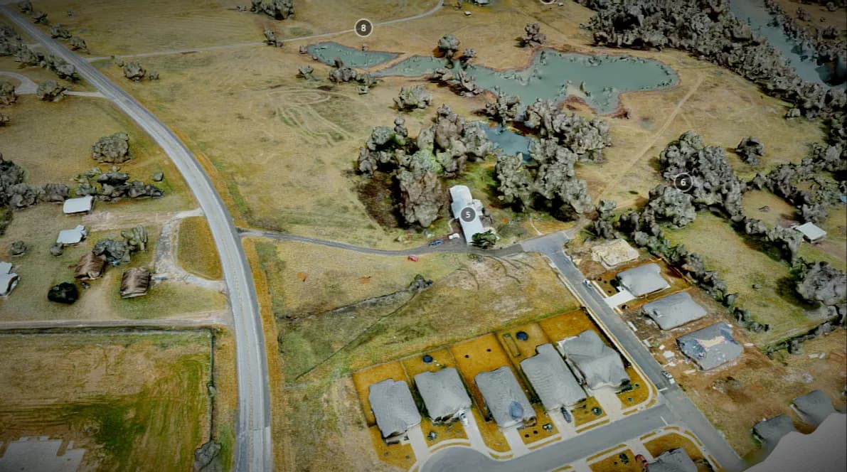 Aerial view of Kintsugi Ranch