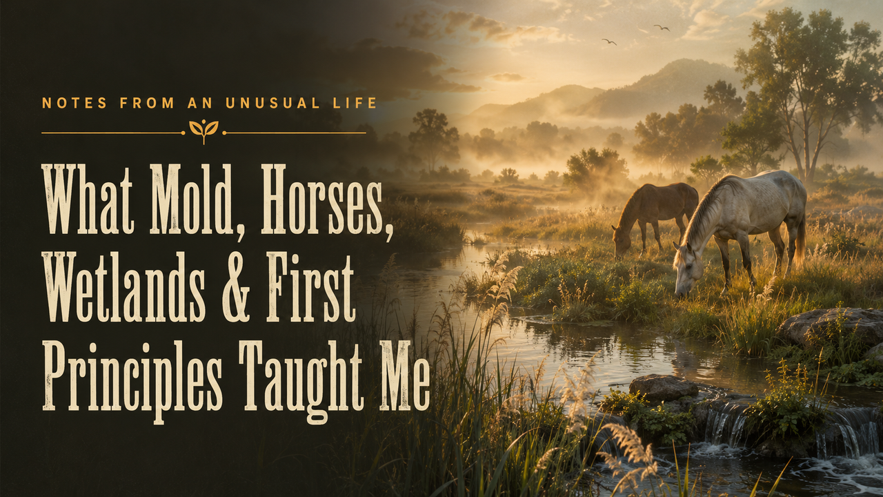 What Mold, Horses, Wetlands, and First Principles Taught Me This Week